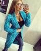 New Spring&Winter Knitted Crochet Sweater for Women Long Twisted cardigan dress Open female sweaters