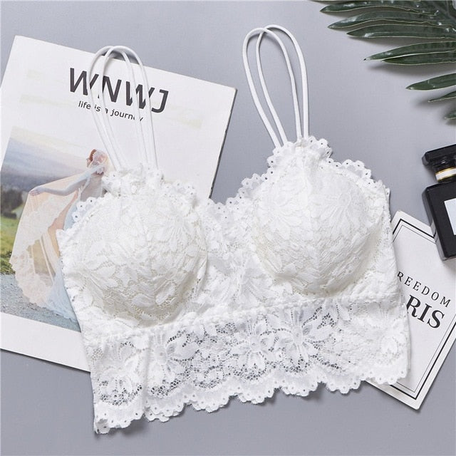 2019 Women Sexy Lingerie Lace Floral Bralette Bra Tank Camis Underwear Lace Bra Crop Tops Brassiere