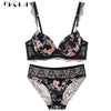 2019 New Black Printing Bras Women Underwear