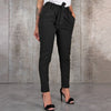 Casual Slim Chiffon Thin Pants For Women High Waist Black Khaki Green Pants