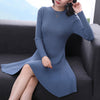 Women Long Sleeve Sweater Dress Women's Irregular Hem