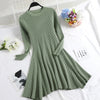 Women Long Sleeve Sweater Dress Women's Irregular Hem