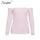 Simplee Sexy off shoulder knitted top tees Women black bustier