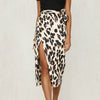 Skirts Women Fall 2019 New Chiffon Leopard Print Maxi Skirt High Waisted Streewear