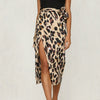 Skirts Women Fall 2019 New Chiffon Leopard Print Maxi Skirt High Waisted Streewear