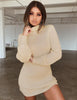 Sexy turtleneck knitted dress fall winter 2019 women's office party pencil dresses casual long sleeve white mini dress female