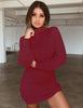 Sexy turtleneck knitted dress fall winter 2019 women's office party pencil dresses casual long sleeve white mini dress female