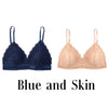 1/2PCS French Style Bralette Seamless Deep V Lace Bra Wireless  Soft Bras For Women Hot