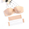 Sexy Gathering Invisible Bras Bralette Underwear Women Push Up Strapless Bra