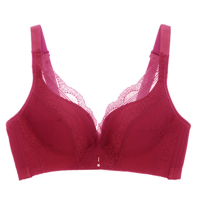 Women Strapless Push Up Sexy Lace Bra Soft Wireless Underwear Bra For Women Adjusted-Straps 2019