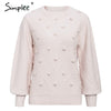 Elegant women Sweater Autumn winter lantern sleeve sweater female