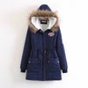 Winter Cotton Coat Women Slim Snow Outwear Medium-long Wadded Padded Warm Cotton s