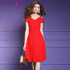 Women Elegant Beading Dress Female Fashion Event Party  High Quality Lady A-Line Plus Size