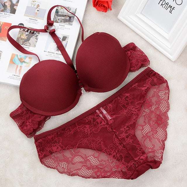 Elegant Bra and Panty Set Women Bras Underwear Lady band Push Up Bra x