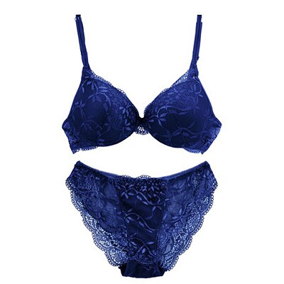 New Victoria dark blue Bra Sets Red temptation come sexy lace bra set