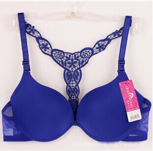 Bra Front Closure Sexy Lace Racer Back Smooth Surface Push Up Underwear