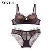 New Top Sexy Underwear Push up Bra Set Cotton  Bra and Panty Sets Embroidery Women Lingerie Set Green