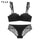 New Fashion Push Up Bra Set Thick Cotton A B C Cup Women Bras Lingerie Set Lace Sexy Underwear Black