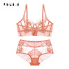 New luxury Green Fashion Sexy Bra Embroidery Lace Women Underwear Bra Set Transparent Brassiere