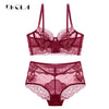 New luxury Green Fashion Sexy Bra Embroidery Lace Women Underwear Bra Set Transparent Brassiere