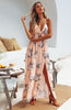 Womens Summer Boho Maxi Long Dress Evening Party Beach Dresses Sundress Floral Halter Dress Summer 2019