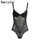 Sexy backless lace bodysuit Black skinny fringe bodysuit one-piece jumpsuit 2019