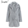 Elegant pink shaggy women faux fur coat street wear Autumn winter warm plush teddy coat Female