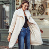 Warm winter faux fur autumn coat women Fashion streetwear elegant long coat female 2019