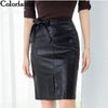 2019 Women PU Leather Skirt Autumn Winter Eelegant Bow Ladies Fashion