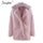 Warm winter faux fur coat women Fashion streetwear large sizes  long coat female 2019 outerwear