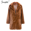 Elegant pink shaggy women faux fur coat street wear Autumn winter warm plush teddy coat Female