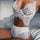 New Lace Sexy Bra Set Push Up  Set Women Transparent Bra and High Waist