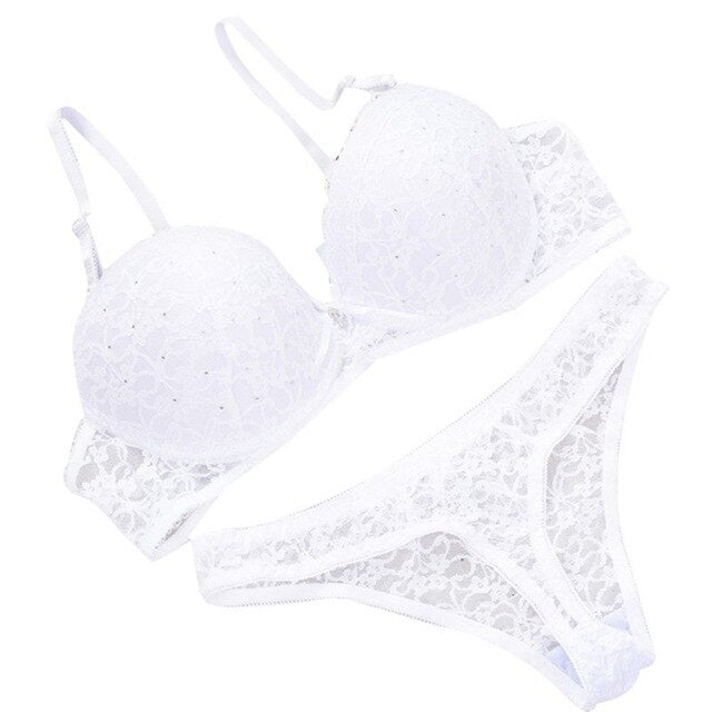 2019 Women Lace Push Up Bra Set Female Brassiere Lace Sexy Bras women Underwear Sets Bra