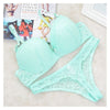 2019 Women Lace Push Up Bra Set Female Brassiere Lace Sexy Bras women Underwear Sets Bra