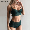 New luxury Green Fashion Sexy Bra Embroidery Lace Women Underwear Bra Set Transparent Brassiere