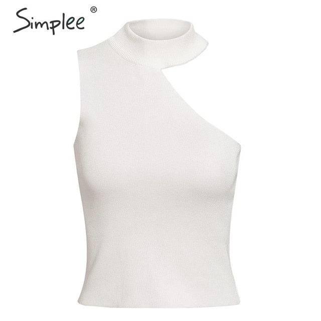 Casual solid women white cami tops Elegant halter female party tops Summer street wear body con ladies tank tops 2019