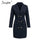 Double breasted women black dress Ladies office white blazer dresses plus size Summer bodycon female dress suit