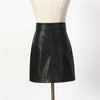 2019 Autumn Winter Women Skirt PU Leather Sexy Mini Skirt With Pockets Zipper