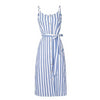 Women Stripe Summer Strap maxi long dress