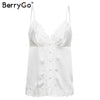 Sexy lace white summer tops women Elegant buttons streetwear ladies shirt