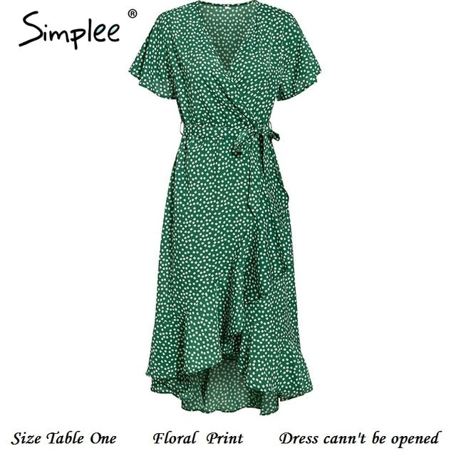 Leopard print dress women Summer sashes long green split floral print beach dress Sexy holiday female plus size vestidos