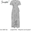 Leopard print dress women Summer sashes long green split floral print beach dress Sexy holiday female plus size vestidos