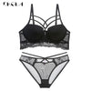 2019 Top Sexy Bra Set Push-Up Brassiere Bandage Black