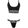 New Fashion Women Bra Sets Letter Sexy Baby Solid  Sexy Lingerie Underwear Wire Free G-String Sets