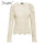Elegant long sleeve Autumn  Winter Lace Blouse women Hollow out female casual ladies blusas