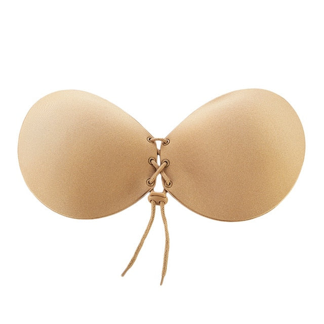 Women Silicone Bra Invisible Push Up Stick On Self Adhesive Front  Bras Strapless backless